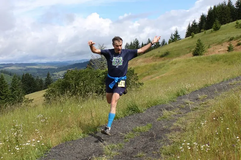 30k participant out of control and having fun running down Fitton Green trail